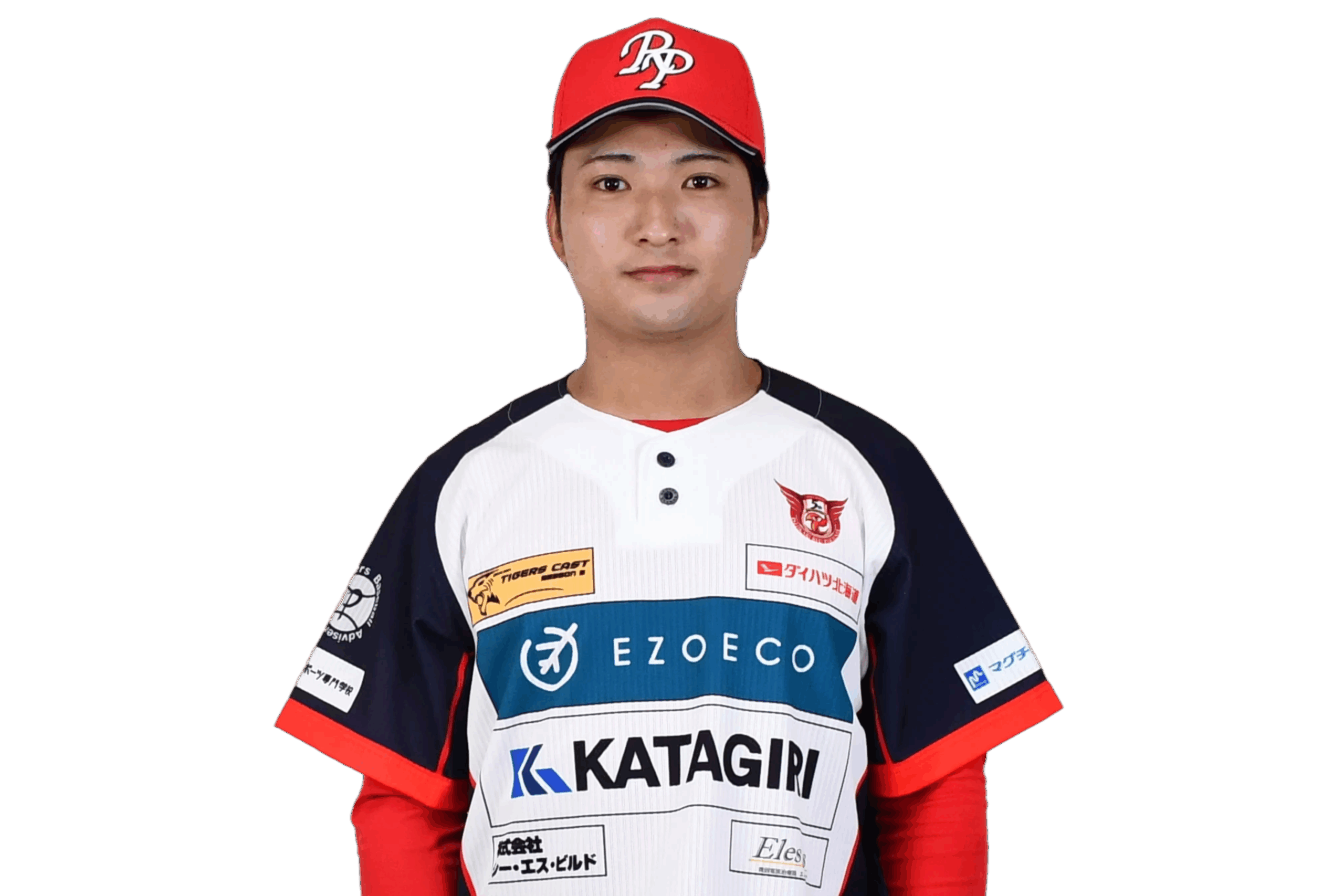 背番号6の芹沢　幸翼選手がユニフォーム姿で正面を向いている